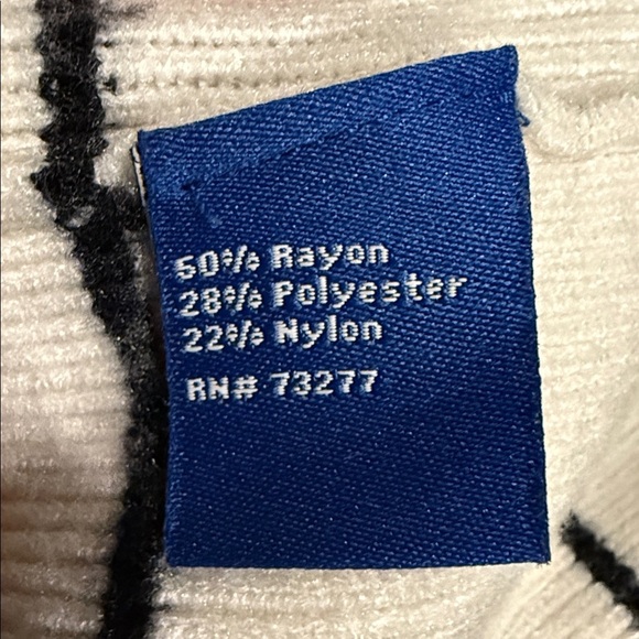 Apt. 9 Ivory/White and Black Striped Sweater - Picture 6 of 6